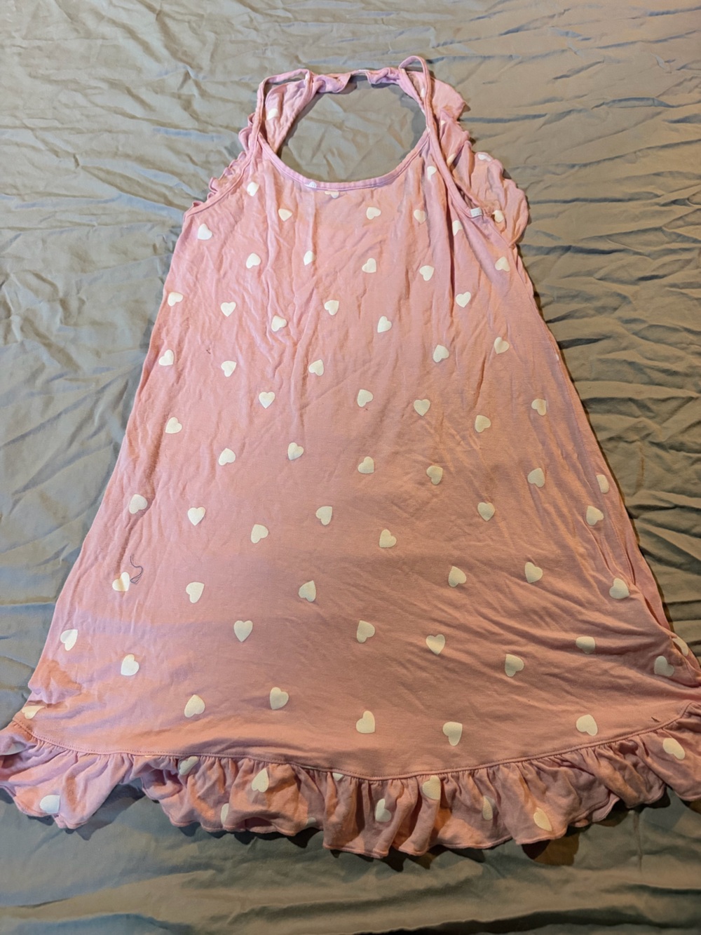 Jenni Pink Heart-Print Sleeveless Nightgown